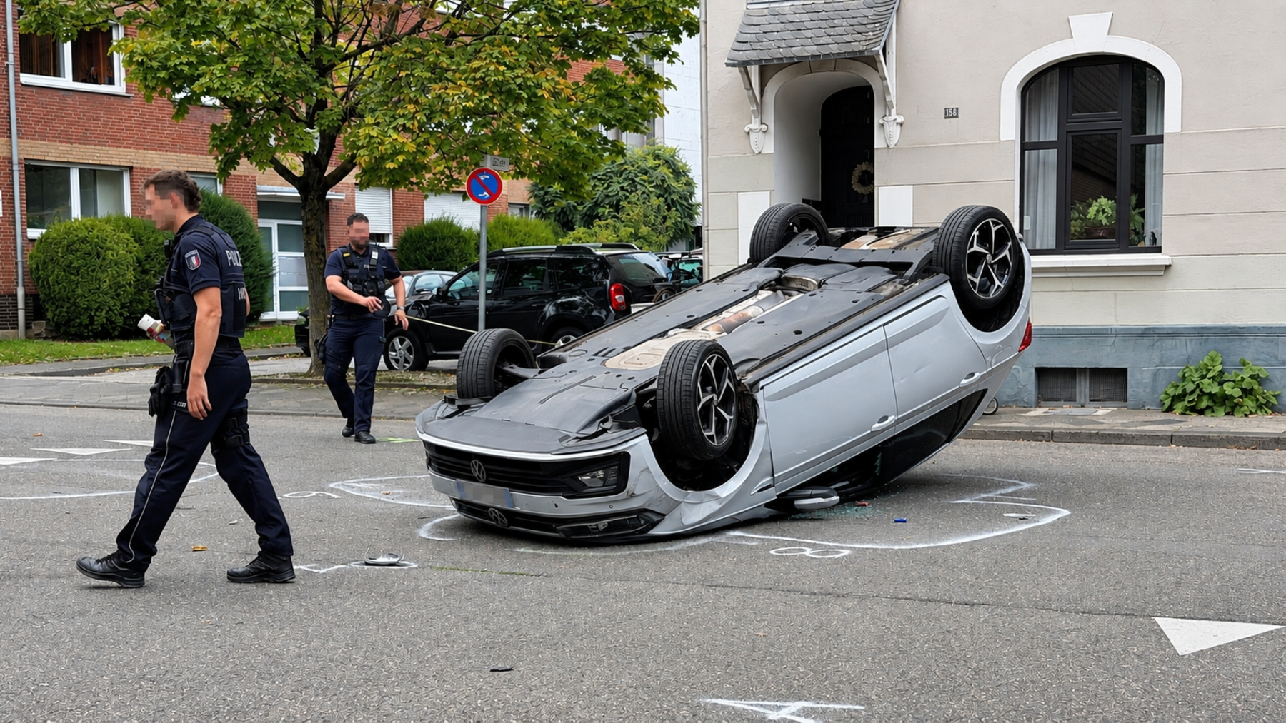 Unfall-Annakirchstr-Auto-auf-dach-2