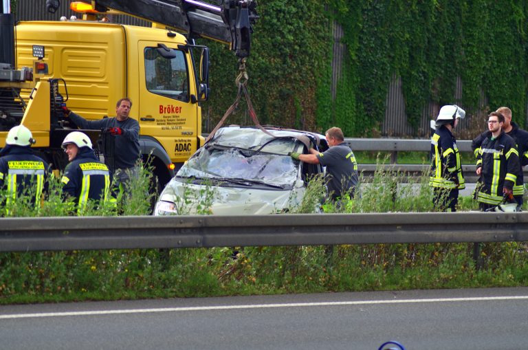 21.08.2016 Verkehrsunfall A61 Kreuz Wanlo Jackerath