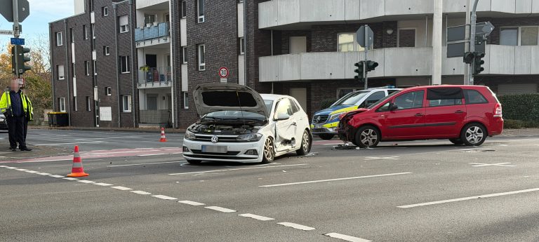 Unfall Kreuzung Gartenstraße Nordstraße