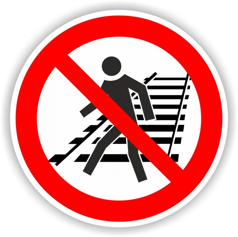 symbolbild zugschienen verbot
