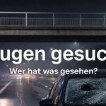 Symbolbild windschutzscheibe Brückenwurf Zeugen gesucht