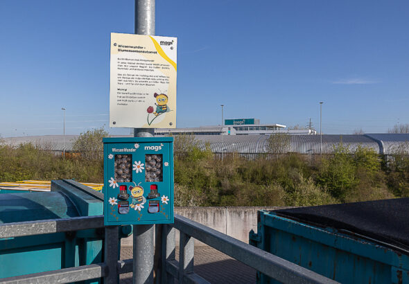 Blumensamenautomaten auf Mönchengladbacher Wertstoffhöfen