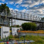 Der Bau der Behelfsbrücke über die Theodor-Heuss-Straße 2