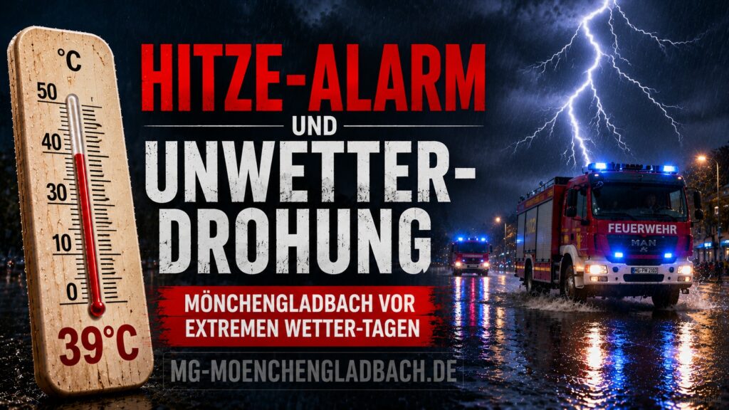 Hitze-Alarm und Unwetter-Drohung – Mönchengladbach vor extremen Wetter-Tagen
