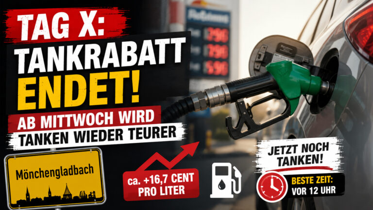 Tankrabatt endet Aus und vorbei