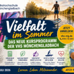 Vielfalt im Sommer – Das bietet das neue Kursprogramm der VHS Mönchengladbach Anfang Juli