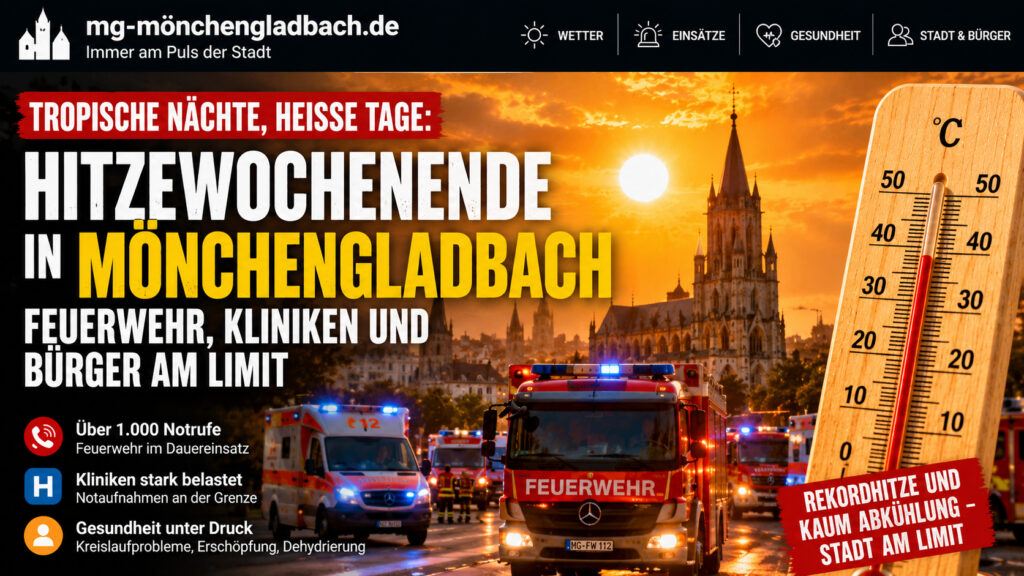 ropische Nächte, heiße Tage Hitzewochenende brachte Mönchengladbach an die Belastungsgrenze