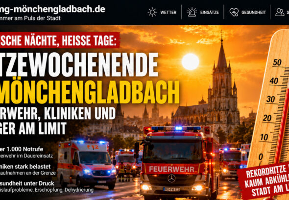 ropische Nächte, heiße Tage Hitzewochenende brachte Mönchengladbach an die Belastungsgrenze