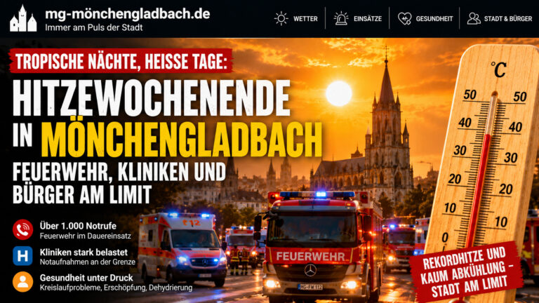 ropische Nächte, heiße Tage Hitzewochenende brachte Mönchengladbach an die Belastungsgrenze