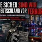Ein symbolisches Bild zur inneren Sicherheit in Deutschland: Eine Absperrung der Polizei mit Blaulicht im Hintergrund, die für die bundesweite Debatte über Kriminalität, Terrorgefahr und die Handlungsfähigkeit des Rechtsstaates steht.