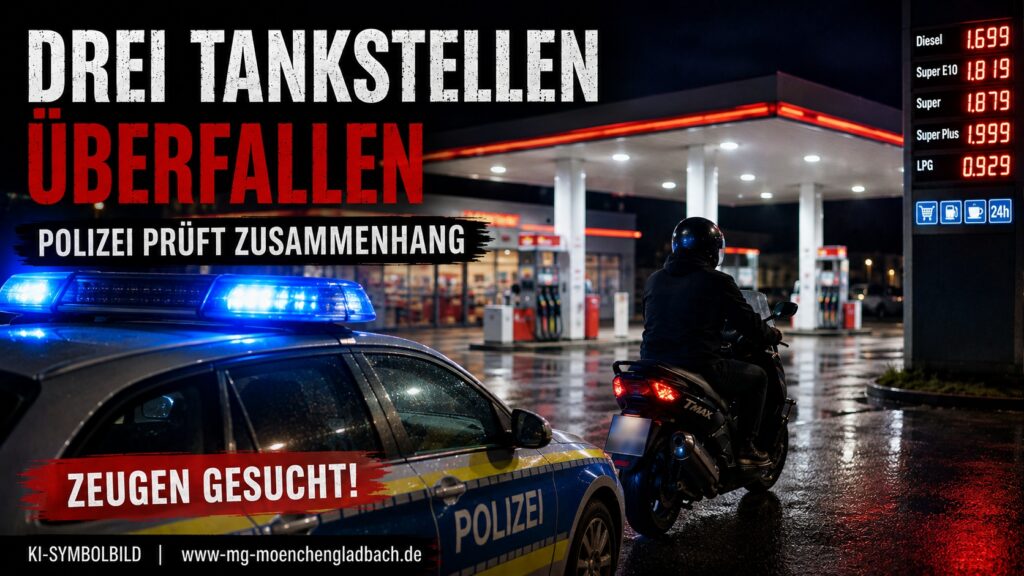Symbolbild zu drei Tankstellenüberfällen in Mönchengladbach und Niederkrüchten