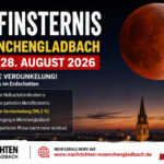 Am 28. August ist die partielle Mondfinsternis über Mönchengladbach zu sehen. Die wichtigsten Uhrzeiten und Tipps zur Beobachtung.