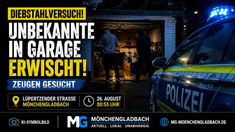Diebstahlversuch an einer Garage an der Lüpertzender Straße in Mönchengladbach