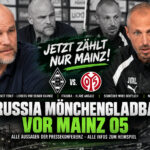 Borussia Mönchengladbach vor dem Heimspiel gegen Mainz 05: Jan Moritz Lichte und Rouven Schröder bei der Pressekonferenz
