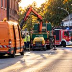 Gasleck an der Ritterstraße in Mönchengladbach: Gas drang in ein Gebäude ein. Die Feuerwehr räumte und belüftete das Haus.