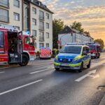 Schwerer Busunfall an der Theodor Heuss Straße und Hofstraße in Mönchengladbach. Ein Junge wurde bei dem Verkehrsunfall mit seinem Fahrrad schwer verletzt