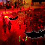Schaurige Beleuchtung bei der Halloween Poolparty im Vitusbad Mönchengladbach